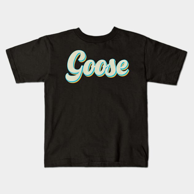 vintage color goose Kids T-Shirt by Wizz Ventura